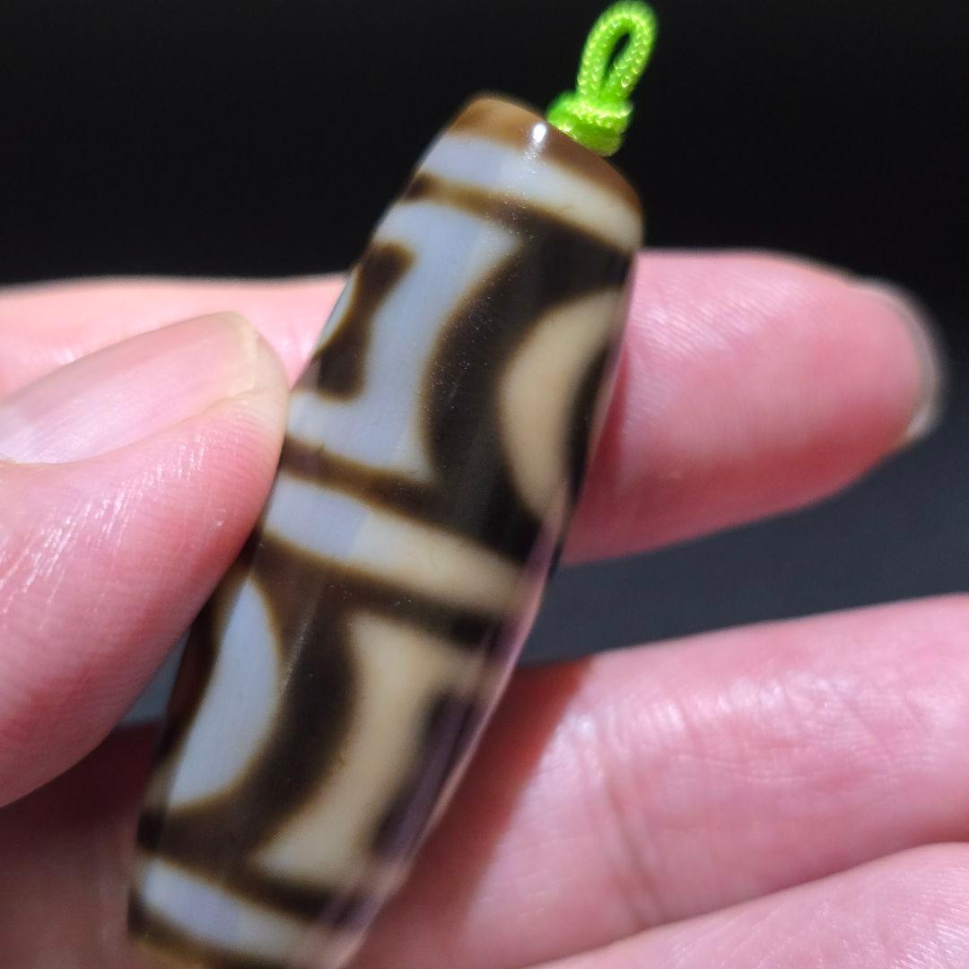 18 老礦天珠　二重双天地天珠　天然石　風水　御守り　ブレスレット　ネックレス