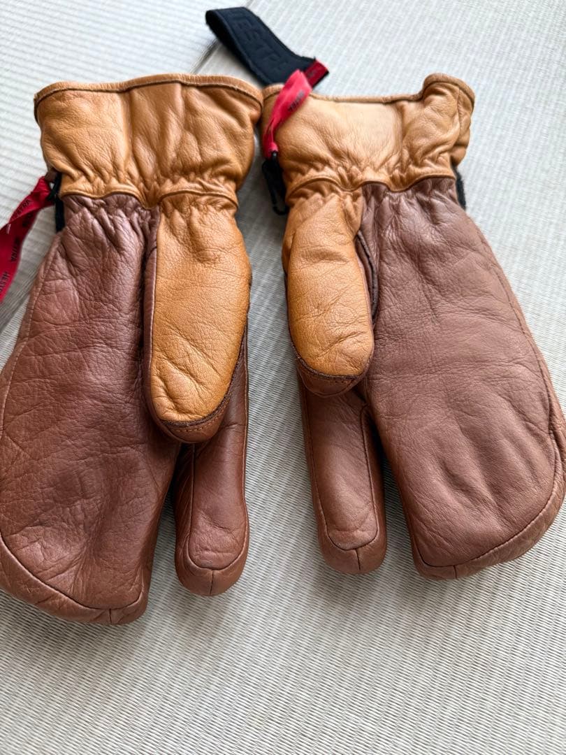 Hestra レザー 3フィンガー　グローブ　9 未使用