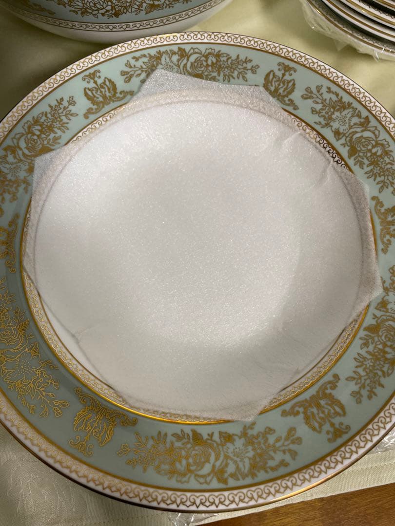 ほぼ未使用　6客さセット　ウェッジウッド　セージグリーンスープ皿20cm