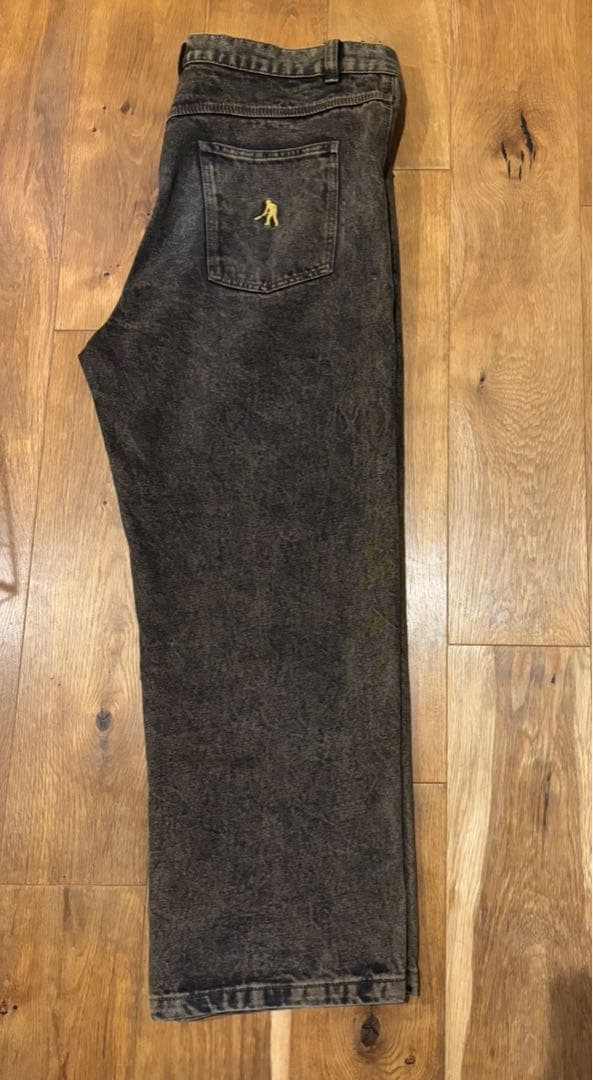 PASSPORTブラウンデニム ワイド 36 美品 スケーター