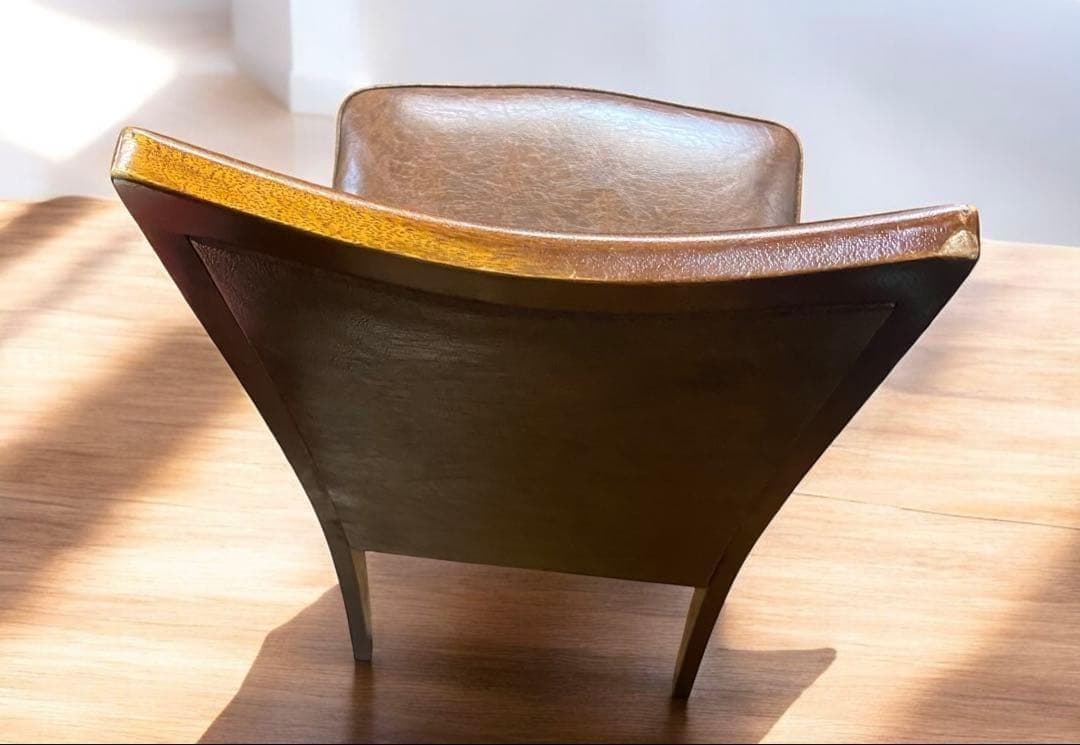 オールドマルニ　北欧レトロ★MARUNI　マルニ木工　鋲打ちハイバックチェア