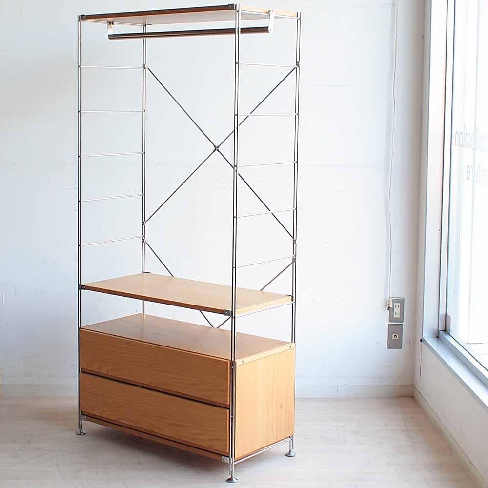 無印良品/MUJI オーク材 ステンレスユニットシェルフ ZR24335