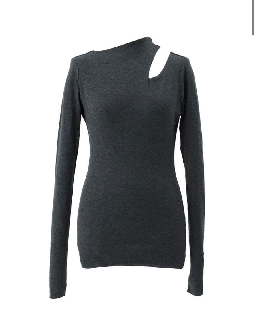 cygne シーニュ ショルダーオープンカットオフT Colas GRAY