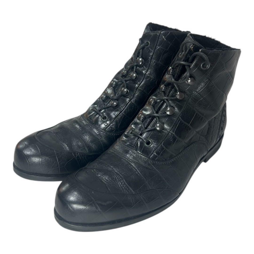 ENPORIO ARMANI黒 レザー ブーツ