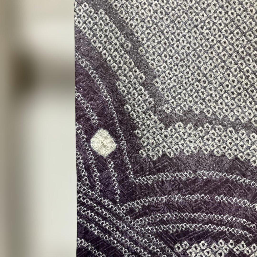 かつどん　No.2870 正絹総絞り幾何学波柄訪問着　美品