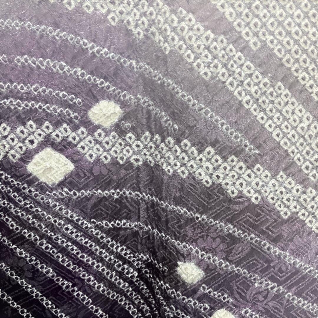 かつどん　No.2870 正絹総絞り幾何学波柄訪問着　美品