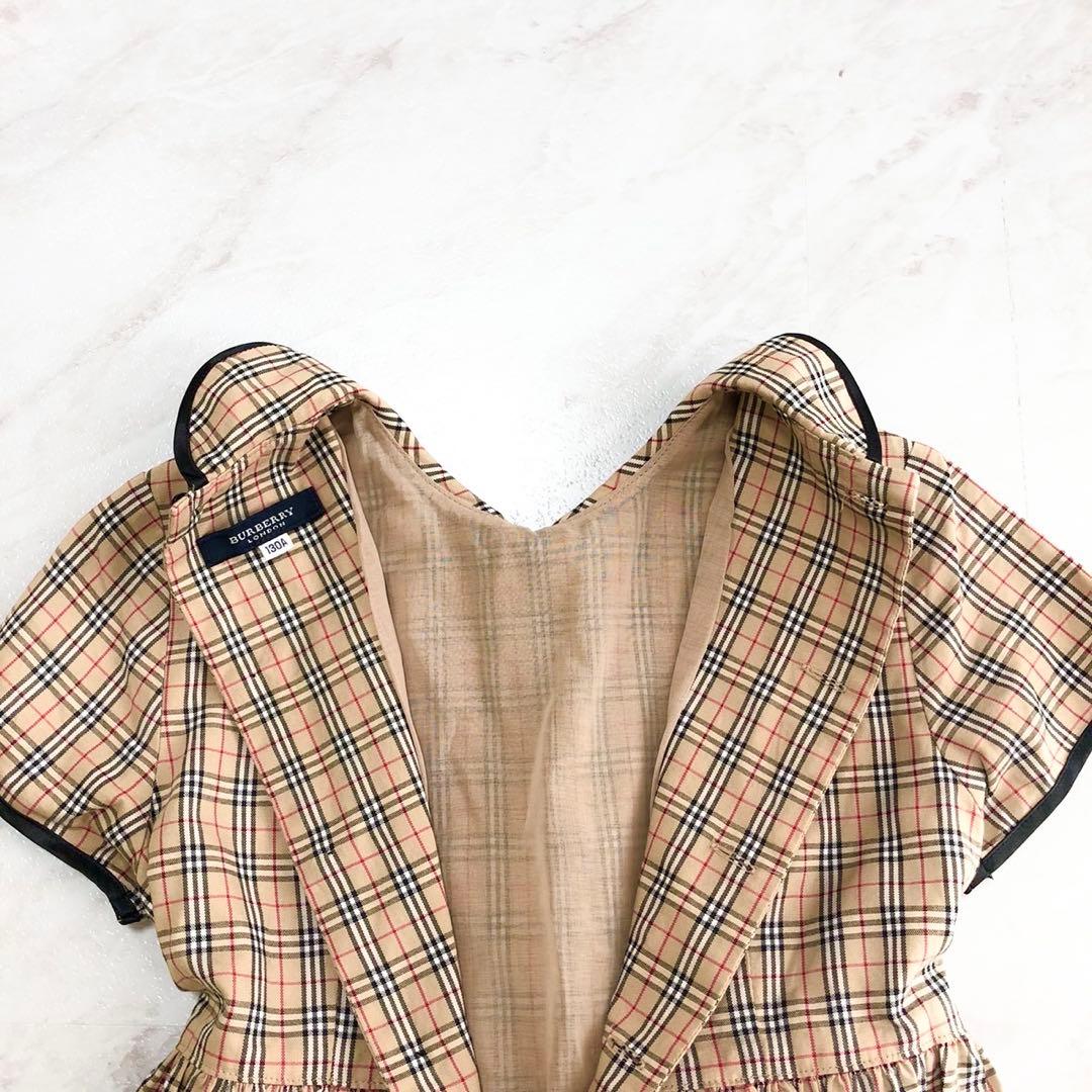 美品✨️BURBERRY ノバチェック フォーマル ワンピース 130cm 子供