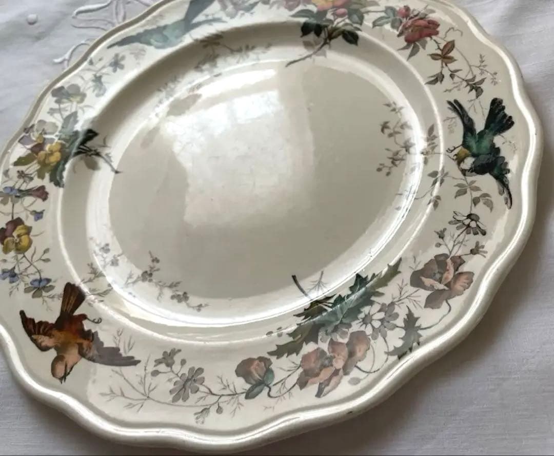 エミールブルジョワ　小鳥とお花の美しいプレート