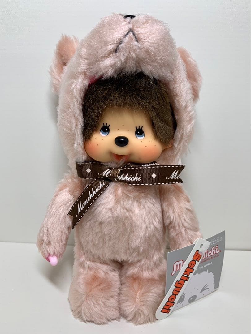 新品 テディベア モンチッチ ピンク monchhichi 2804