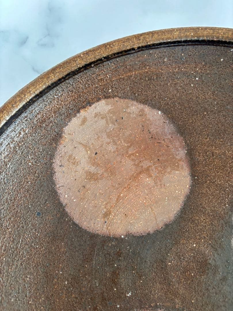 備前焼 大皿 松嶋 弘作 （直径32㎝弱） 新品未使用品