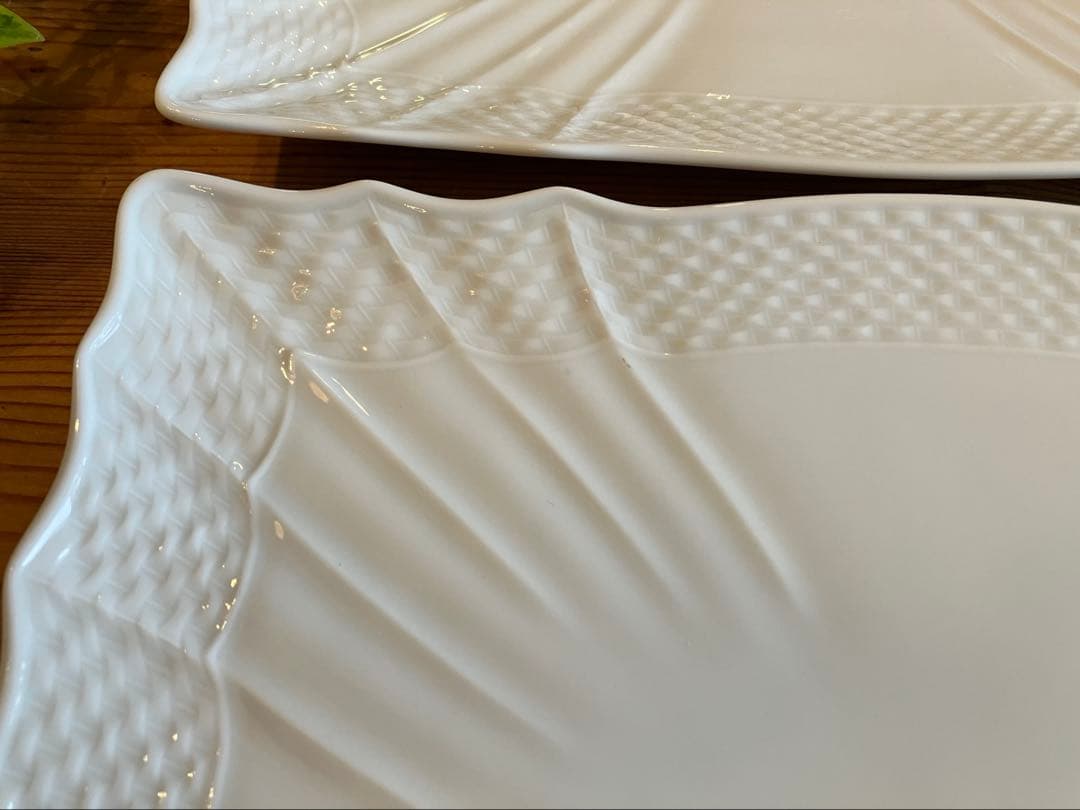 ジノリ　ベッキオホワイト　27.5スクエアプレート×4