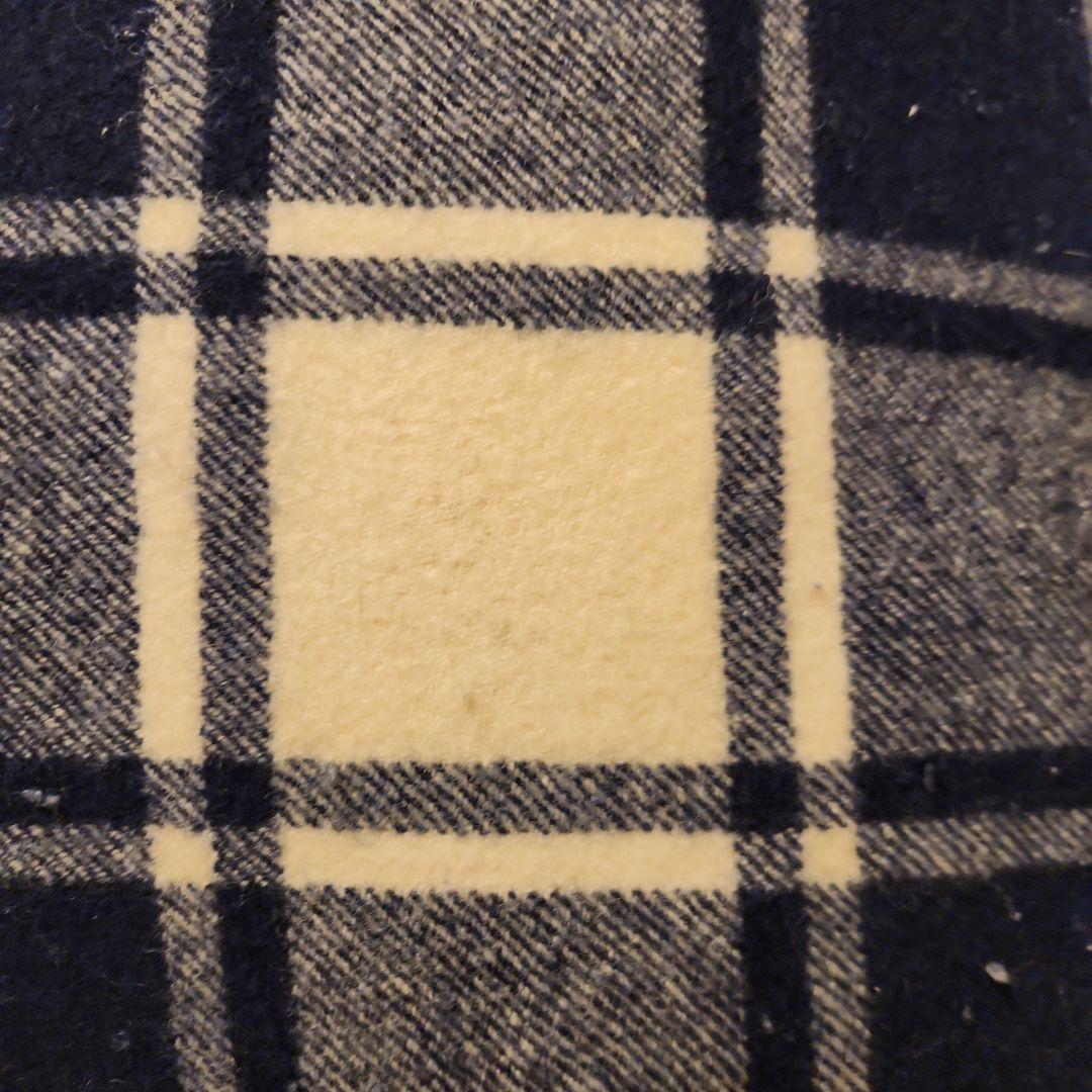 ラルフローレン　チェック柄クッションカバー ネイビー