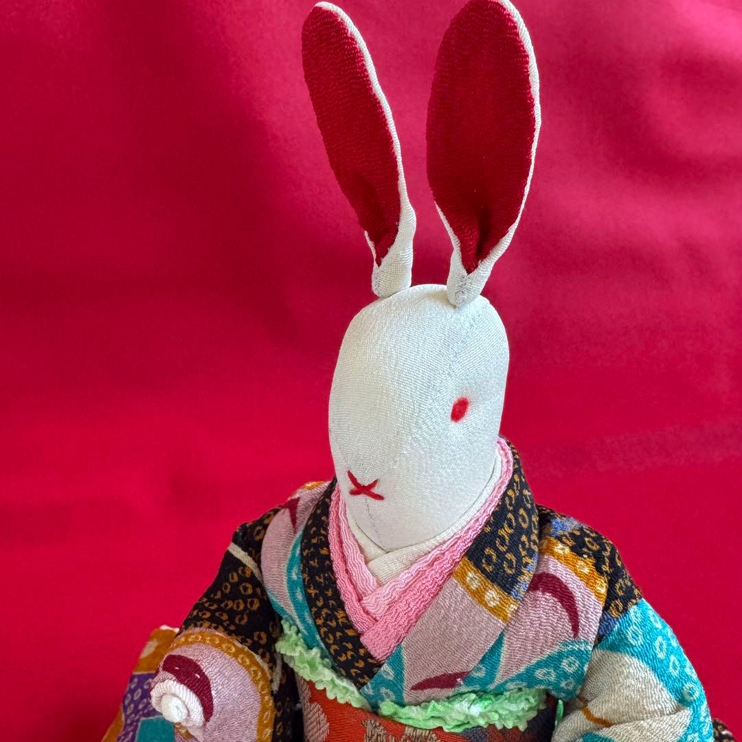 うさぎ雛　兎のひな人形　ちりめん細工