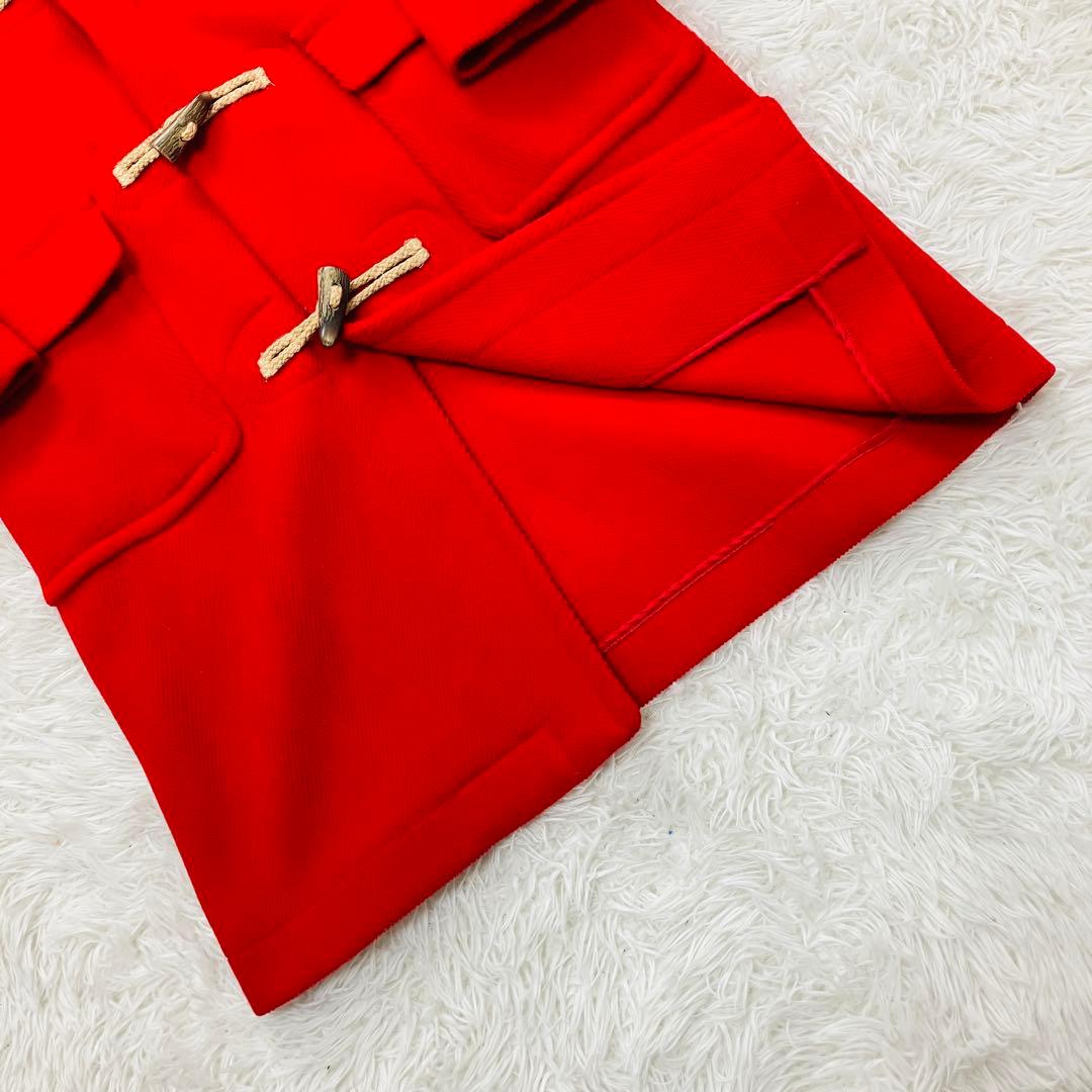 【希少カラー】　AVON HOUSE ダッフルコート　ロング丈　ヘリンボーン　赤