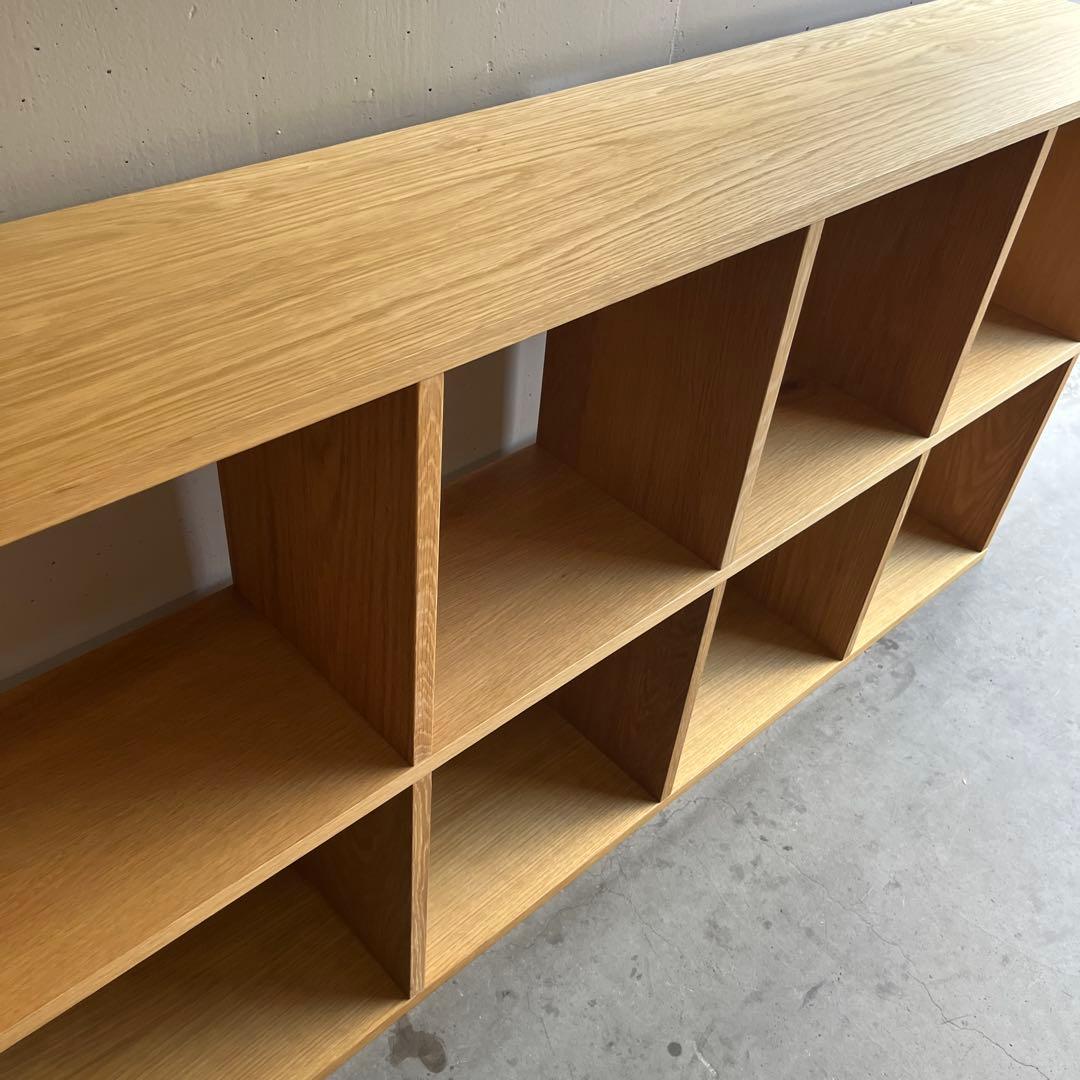 美品★無印 スタッキングシェルフセット・５段×２列・オーク材 チェスト付