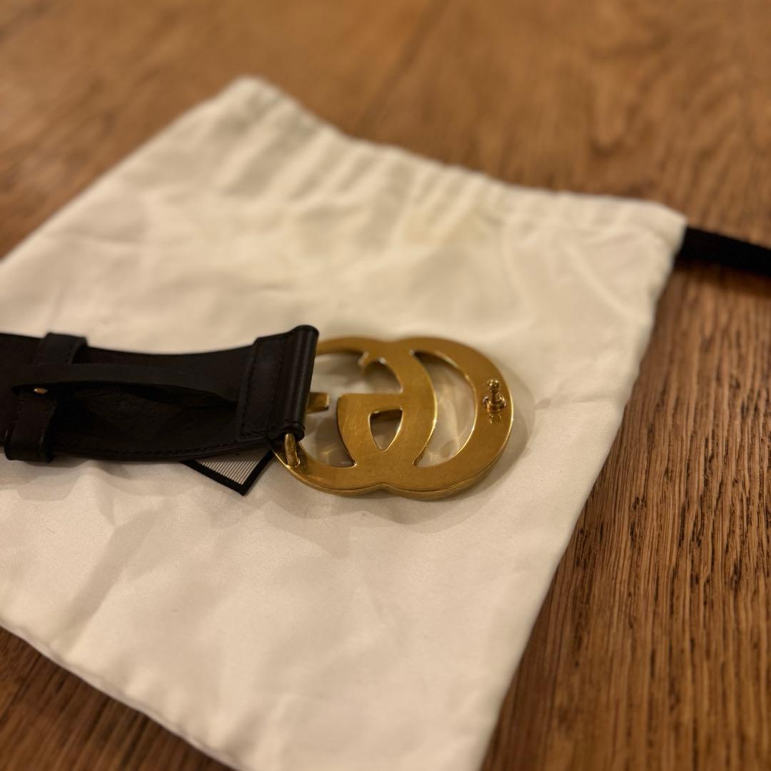 GUCCI グッチ GGマーモント ベルト ゴールド 80・32