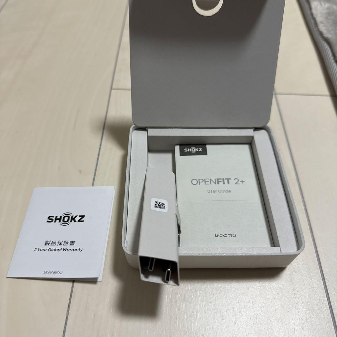 SHOKZ 骨伝導イヤホン ホワイト　オープンフィット2＋