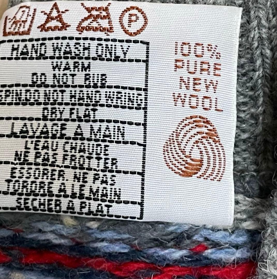 ジャミーソンズ　シェトランドウール ニットベスト　ショールカラー　メンズM位