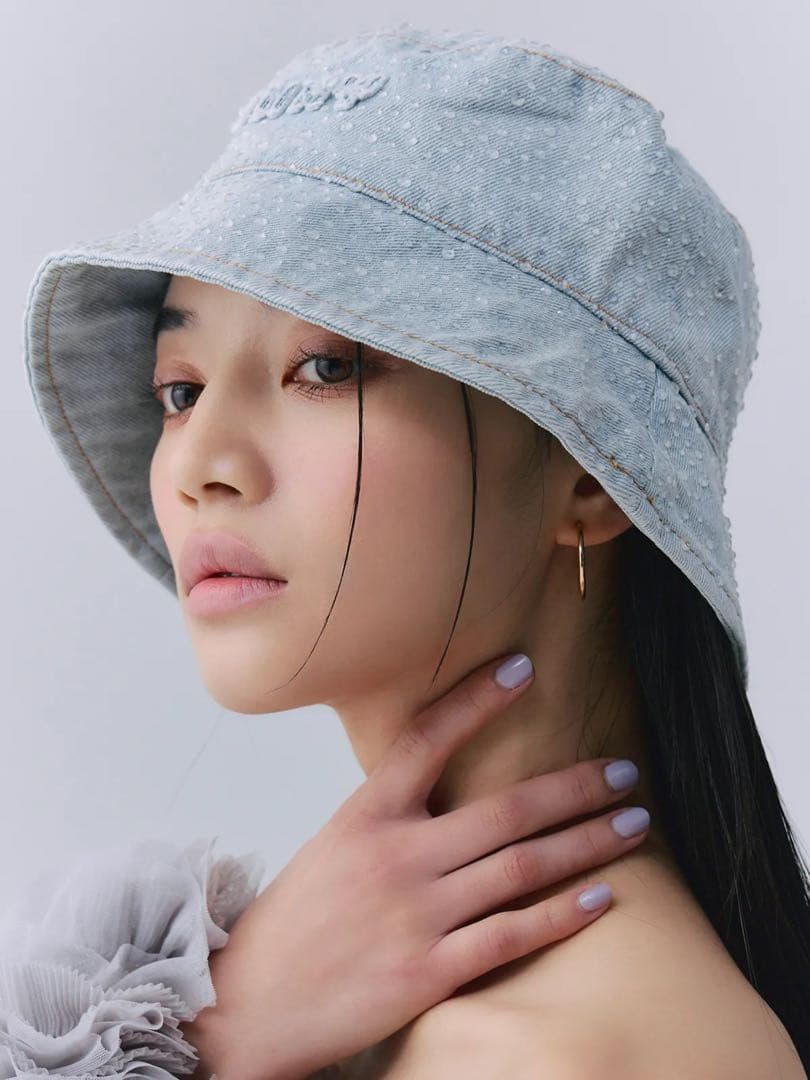 【新品】eimy istoire drop patternデニムバケットハット