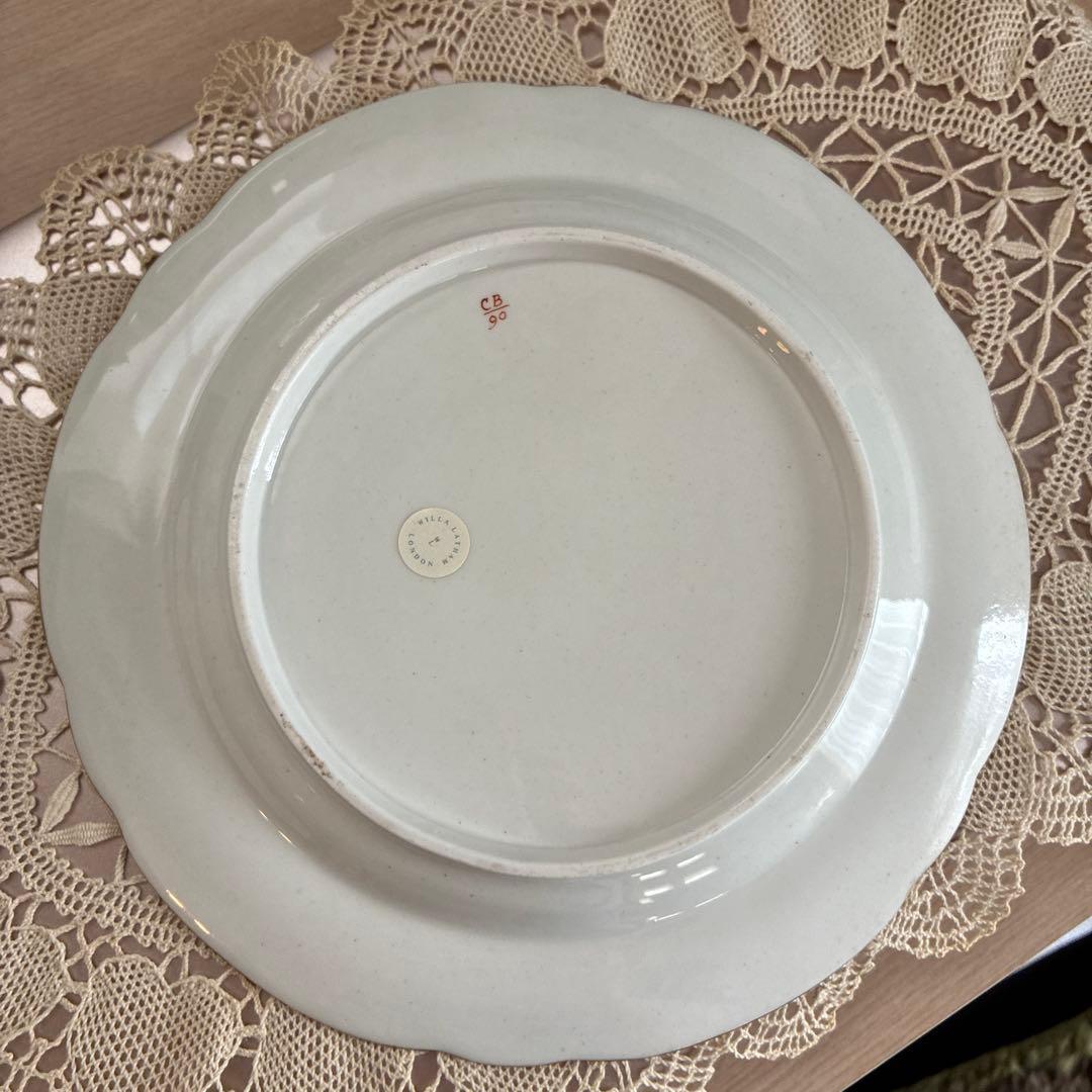 稀少　英国アンティーク　チャールズボーン　19世紀初頭薔薇のブーケのプレート