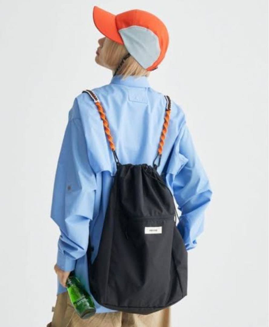 完売品 美品 ocosic オコジック 編み紐 4way ナップサック オレンジ