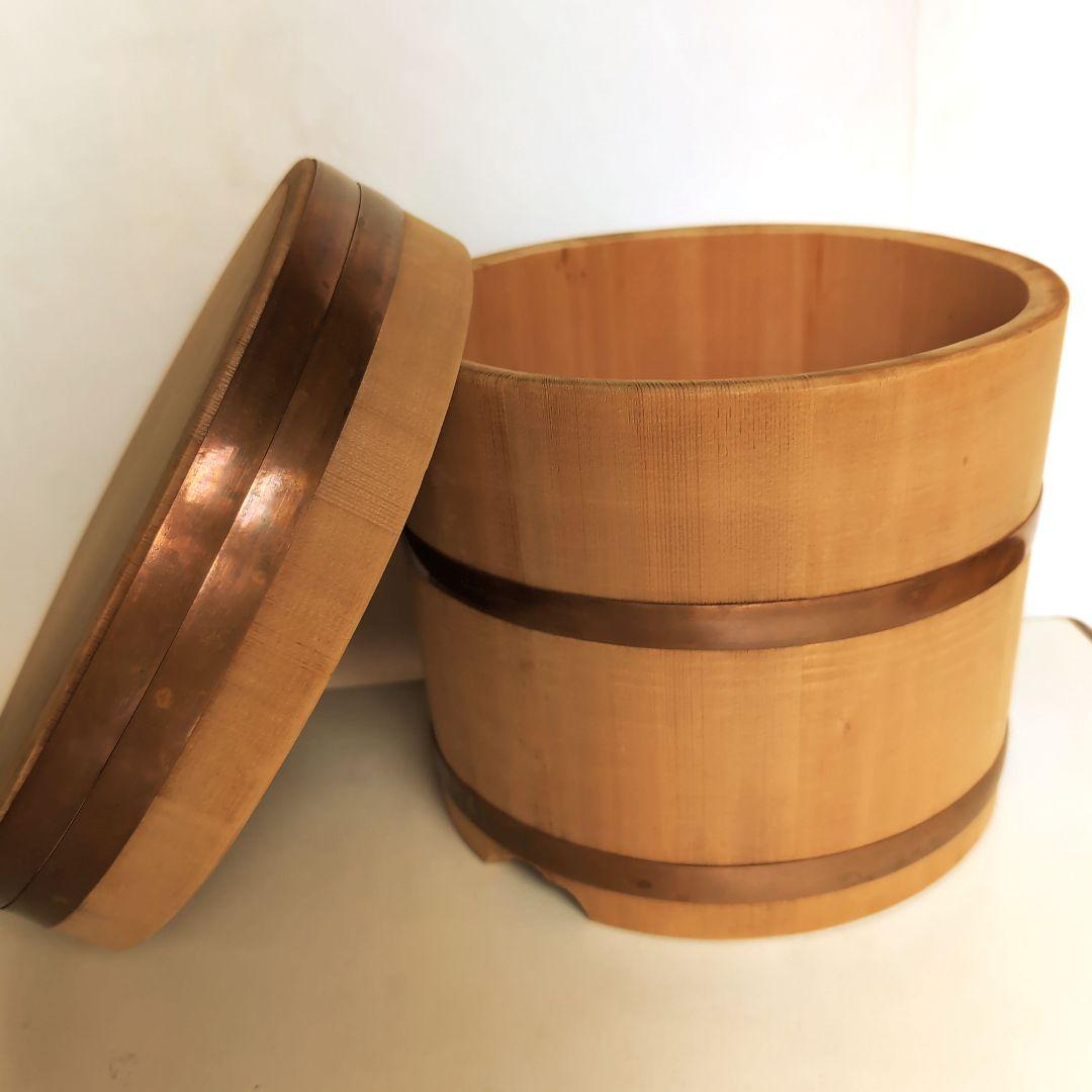 深川・川又　江戸おひつ　八寸約7合　5から6人用　木製 　白ごはんがよりおいしい