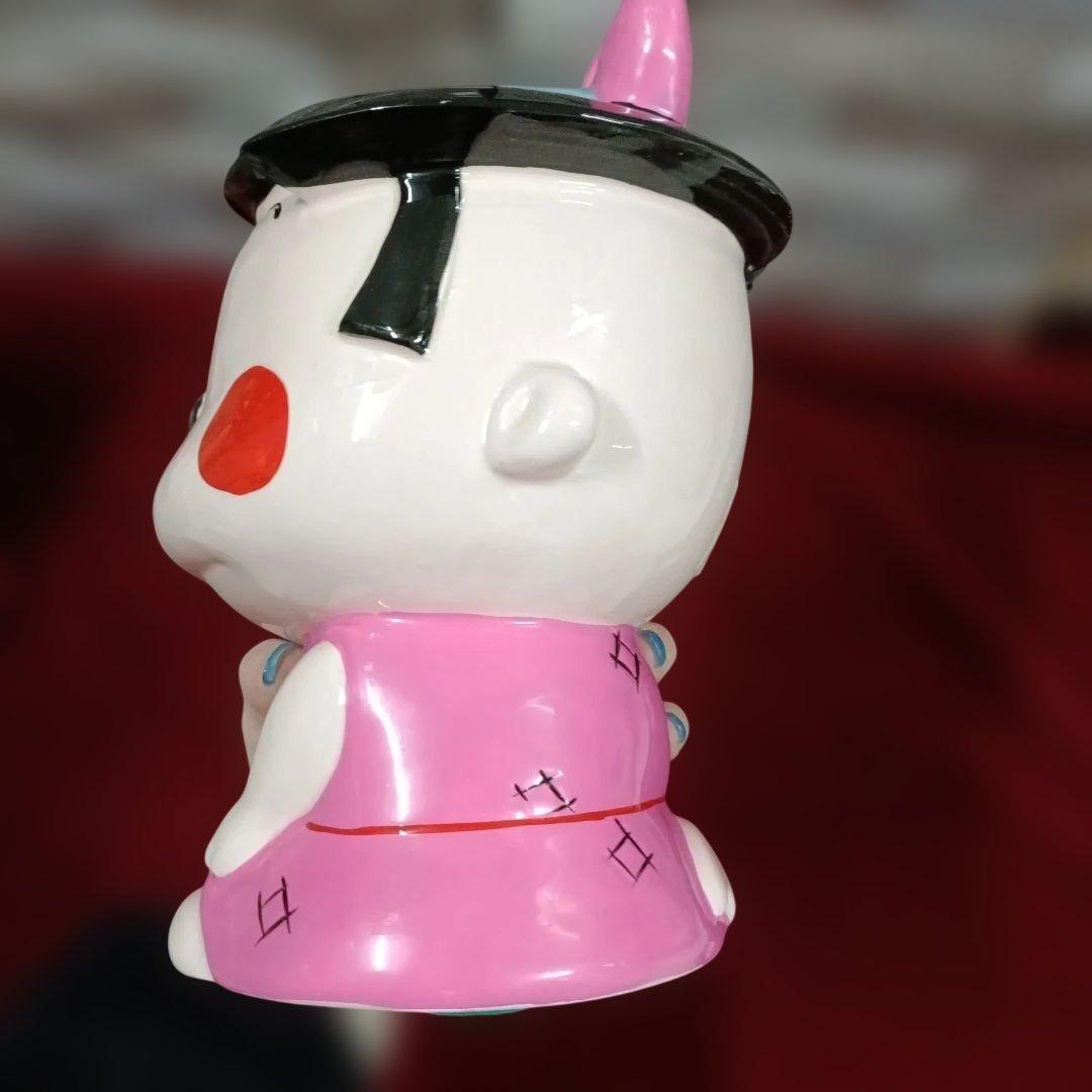 ★　昭和レトロ 当時物 つる姫じゃ～っ 陶器製 特大 貯金箱 箱付　置物 人形
