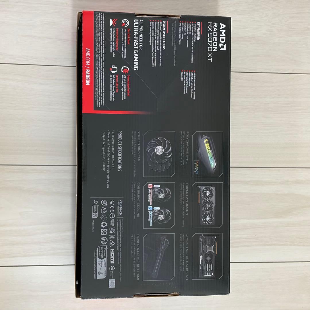 ASRock RX 9070XT 16GB Steel legend新品・未使用