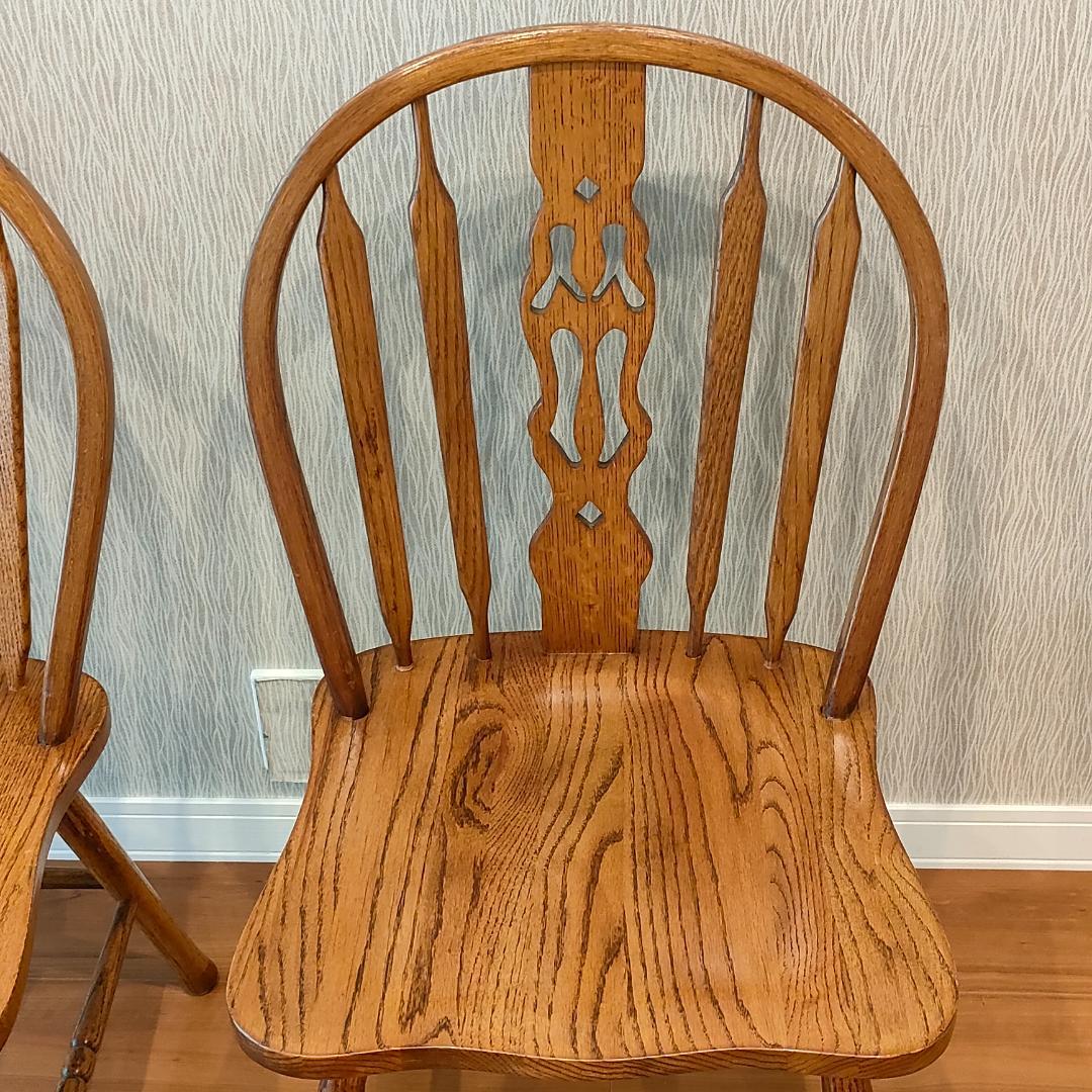 美品　ウィンザーチェア②　フープバック　オーク材　2脚セット