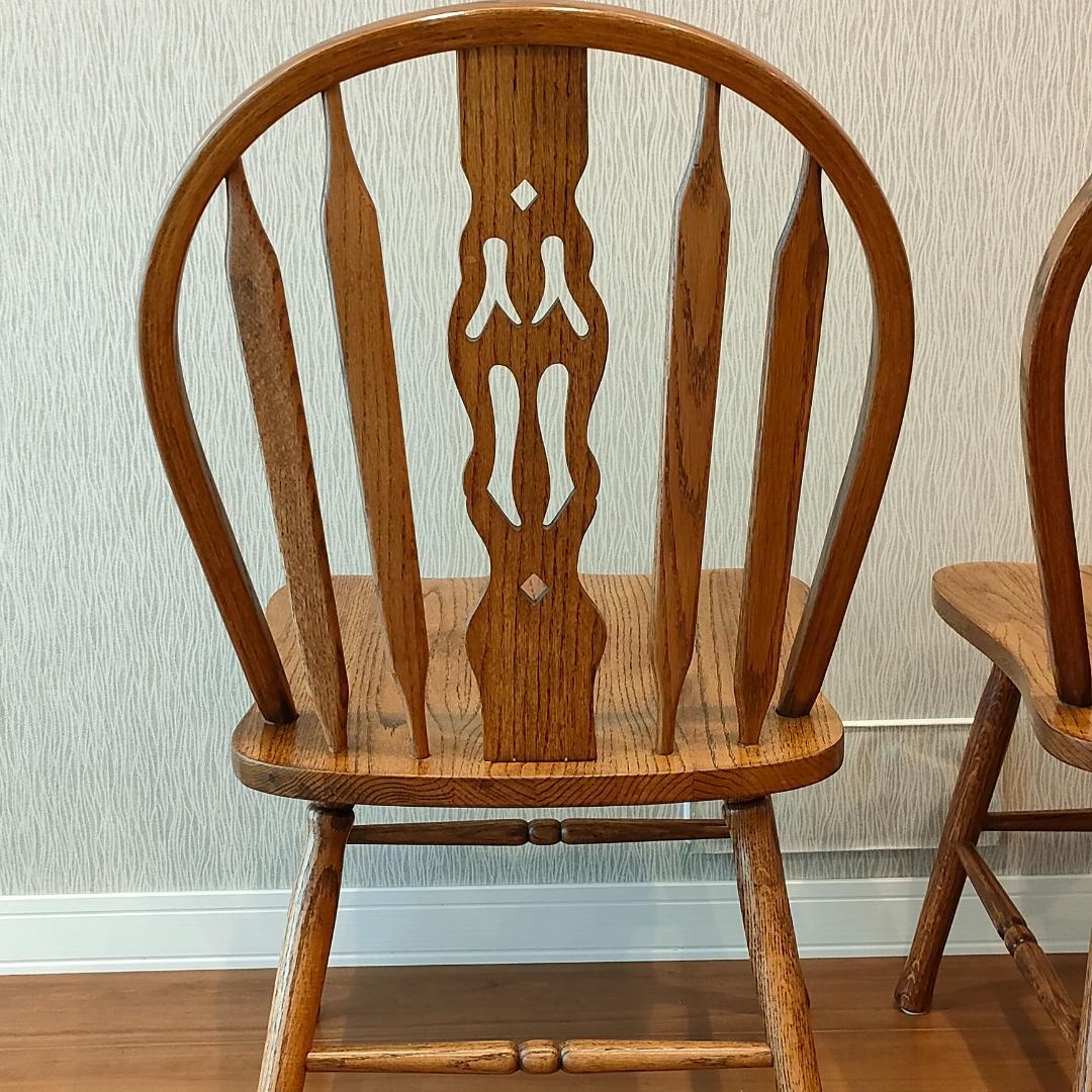 美品　ウィンザーチェア②　フープバック　オーク材　2脚セット