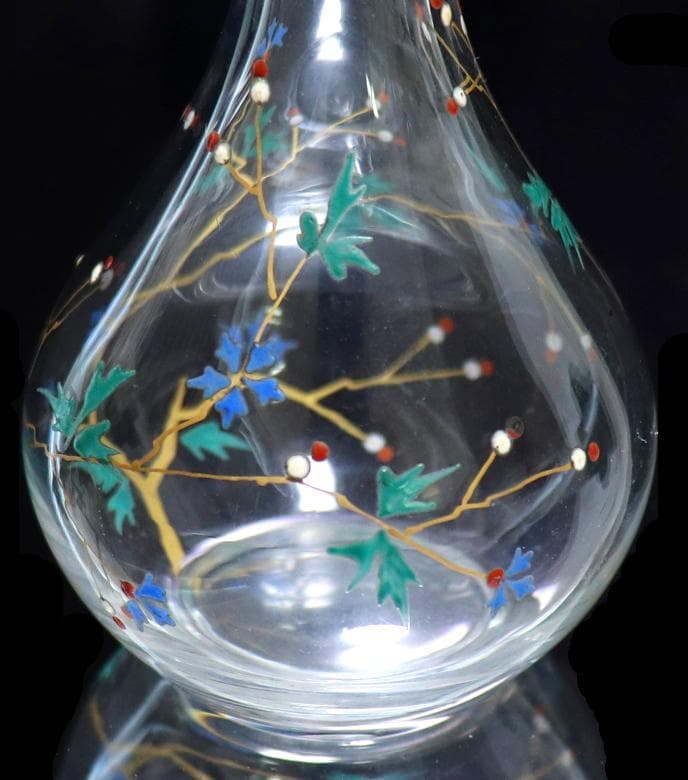 オールド・バカラ 1900年頃 金彩エナメル 花瓶 ミニチュア アンティーク