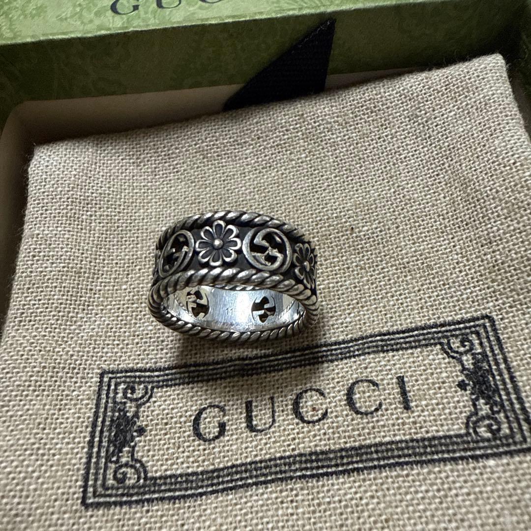 GUCCI フラワーモチーフ シルバーリング
