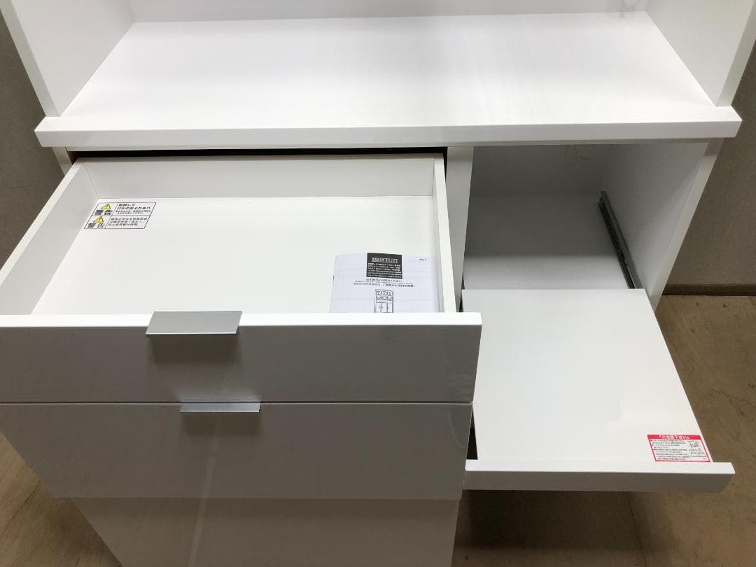 美品　ニトリ　エトナ・食器棚・キッチンボード　幅105cm　73027-3-00