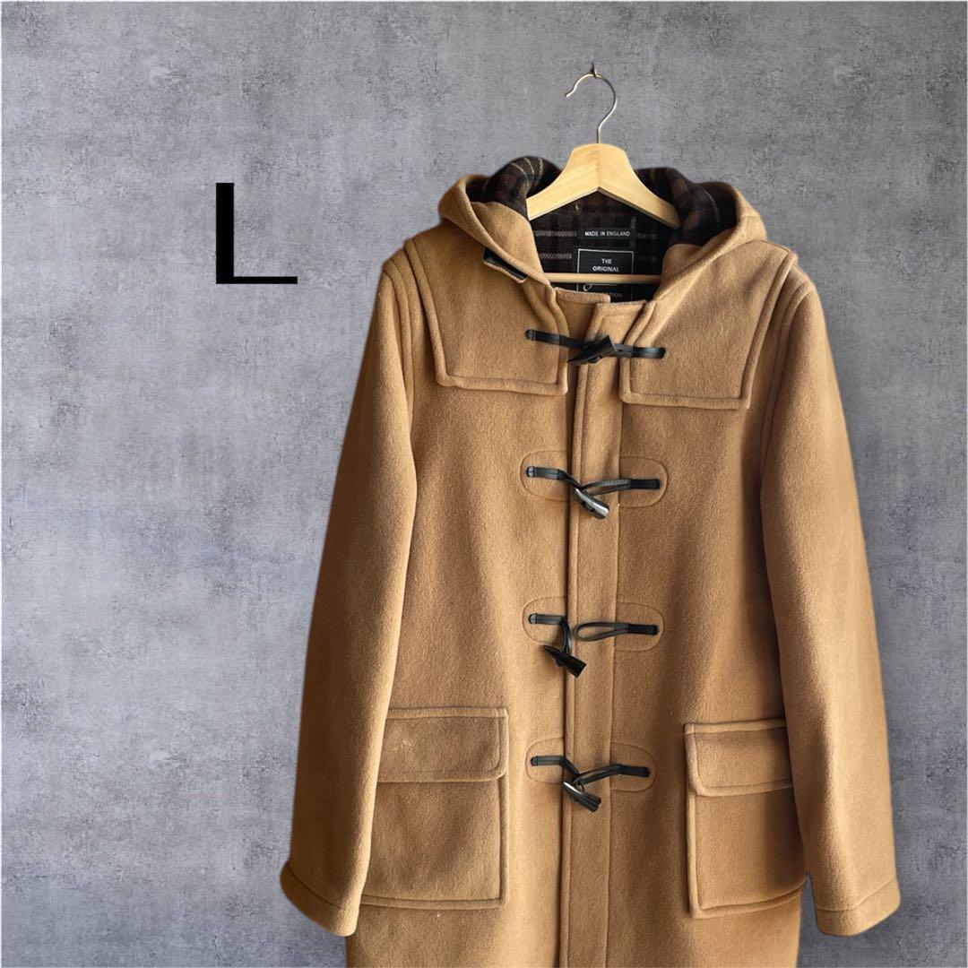 ★セール★Gloverall ダッフルコート L ウール 英国製 チェック裏地