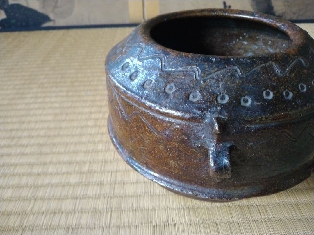 江戸初期～前期　内ヶ磯窯古高取水指　骨董　古美術　茶道具　朝鮮唐津　珍品