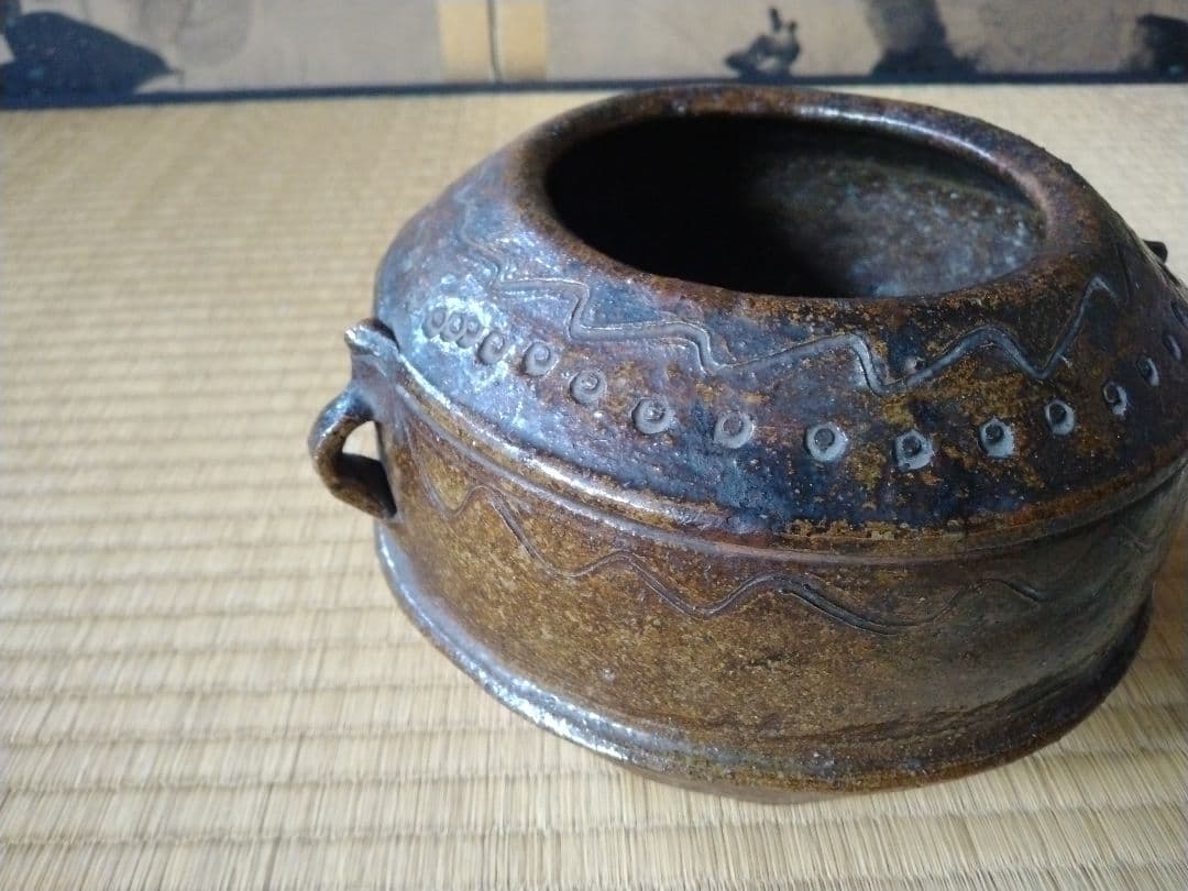 江戸初期～前期　内ヶ磯窯古高取水指　骨董　古美術　茶道具　朝鮮唐津　珍品