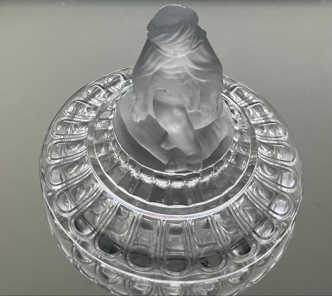 BACCARAT バカラ/※稀少　刻印有　蓋物　フロスト