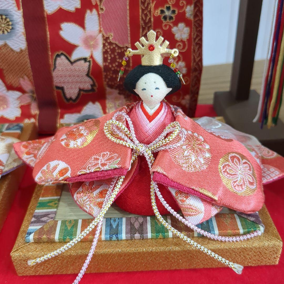 極美品★龍虎堂雛人形　ちりめん細工雛人形リュウコドウ花玉段雛壇飾り