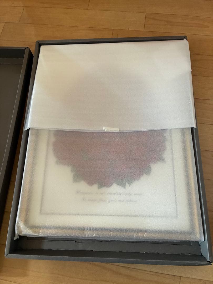 赤い花束 フレーム付き　バラ108本　薔薇　押し花