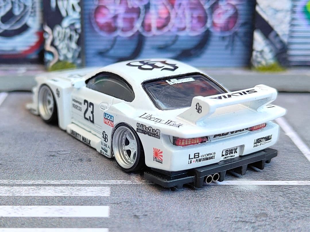 ホットウィールカスタム 日産 S15 シルビア シルエット☆深リム☆トミカ改造☆