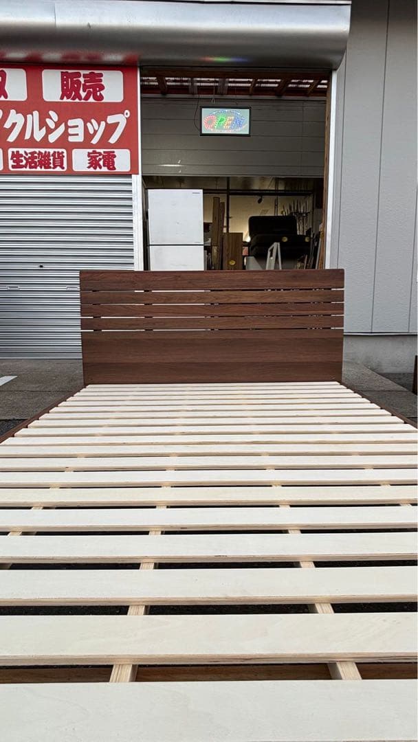 家具の大丸 ダブルベッドフレーム 木製