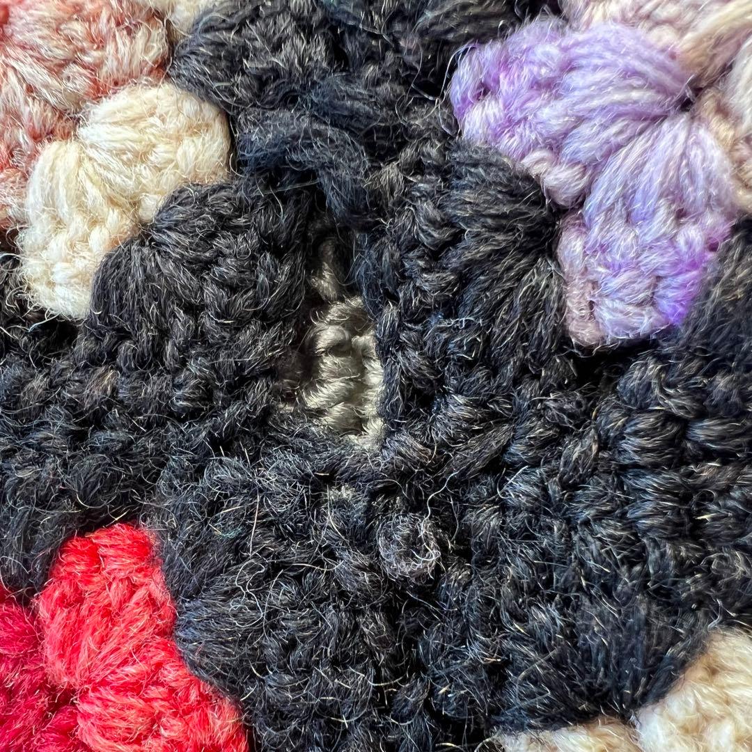 アメリカで購入　ヴィンテージ　手編み多様布