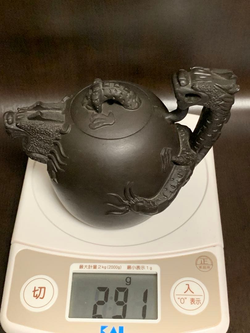 《希少アンティーク品》《送料無料》⭐︎ 龍の急須　レリーフ彫刻　陶器♪⭐︎