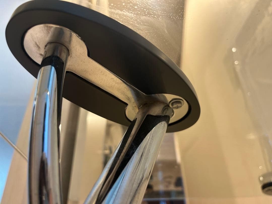 ミッドセンチュリー スクエア ガラステーブル 2段 TEMPERED GLASS