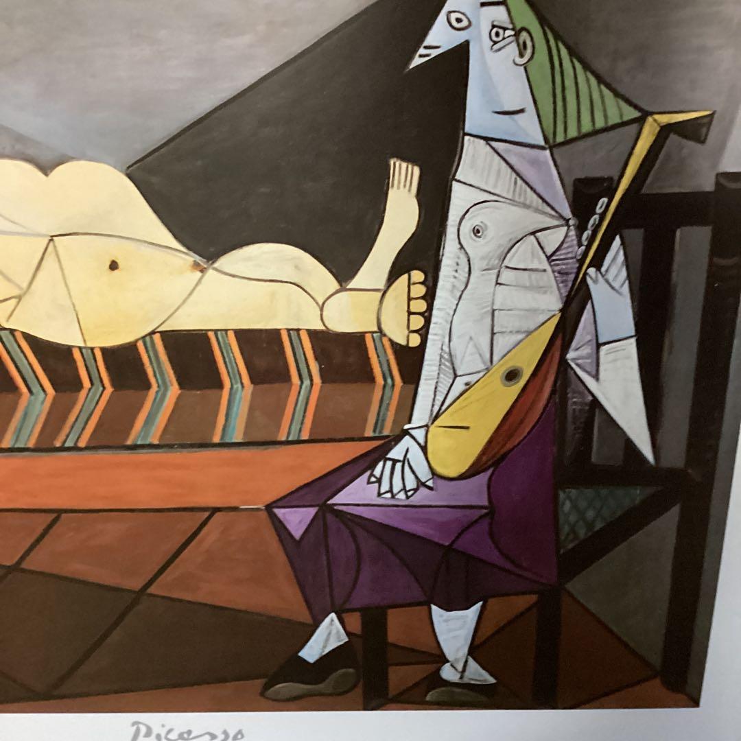 ピカソのポスターアート　　豪華木枠額装仕立て　　前面アクリル板仕様　状態良好