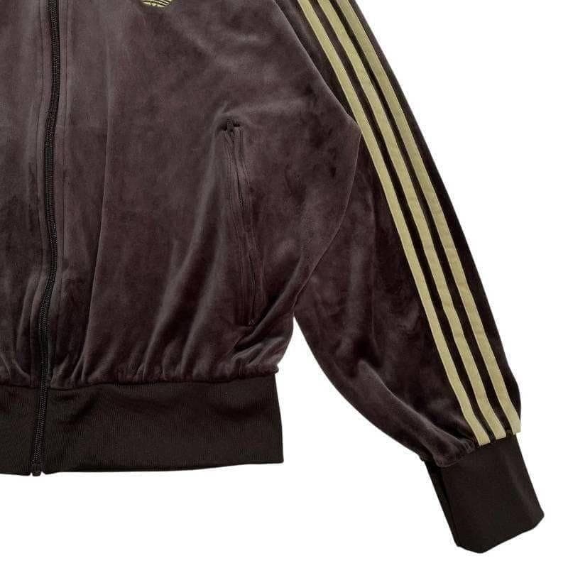 2741_1 adidas ファイヤーバード トラックトップ ベロア ブラウン