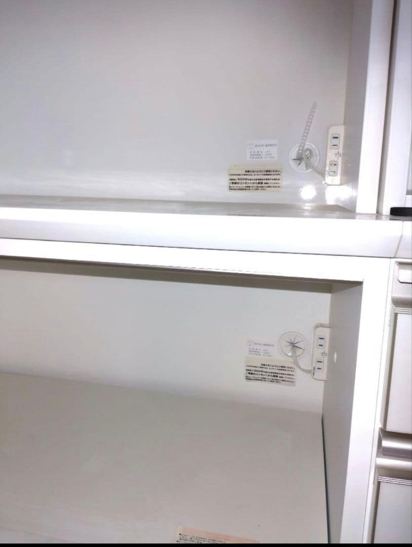 未使用 ホワイト 食器棚 大容量
