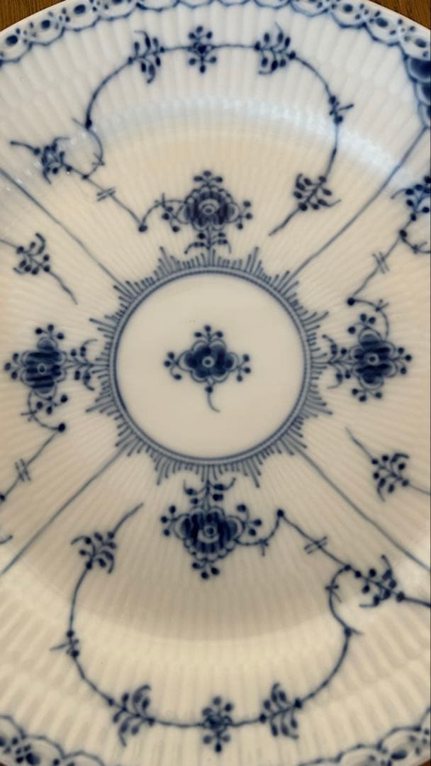 ロイヤルコペンハーゲン　ブルーフルーテッド ハーフレース25cm 2枚セット