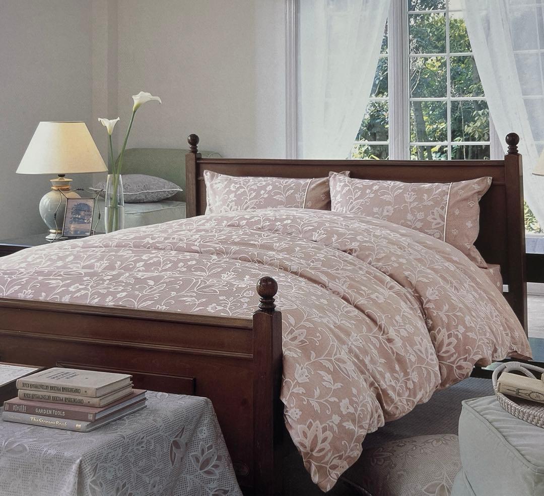 西川　ユキコハナイ　敷きふとんカバー　145×215 ダブル　綿100%