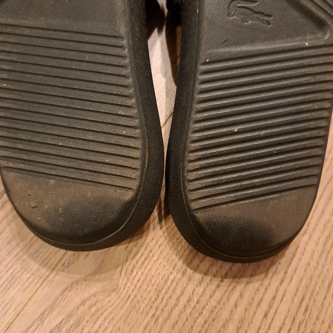 Lacoste ブラック スライドサンダル